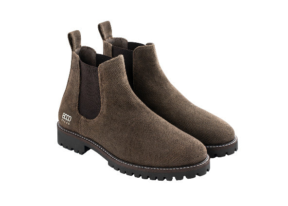 Crossover Chelsea Hemp Boot in Dark Brown