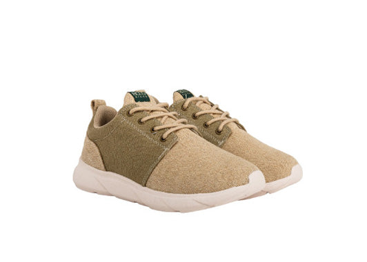 Explorer V2 Hemp Sneakers in Beige and Green