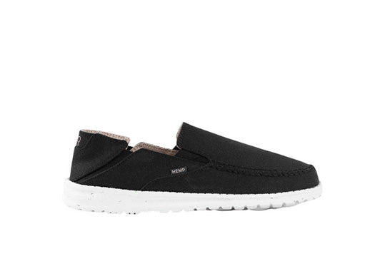 SunSlide Hemp Slip-On in Black