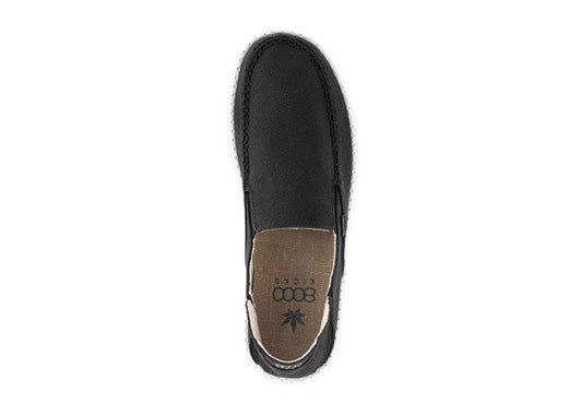 SunSlide Hemp Slip-On in Black